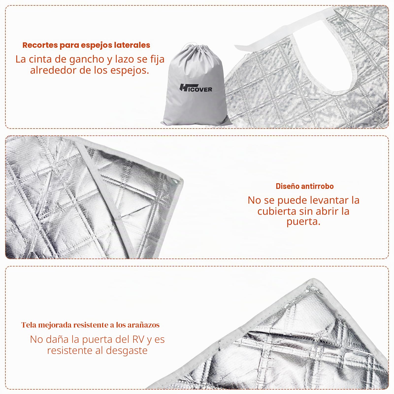 Esterilla térmica para ventana plateada cubierta térmica para Ford Transit 2015-2025 MK8 y MK9 estera de aislamiento exterior autocaravana protección solar cubierta de parabrisas delantero
