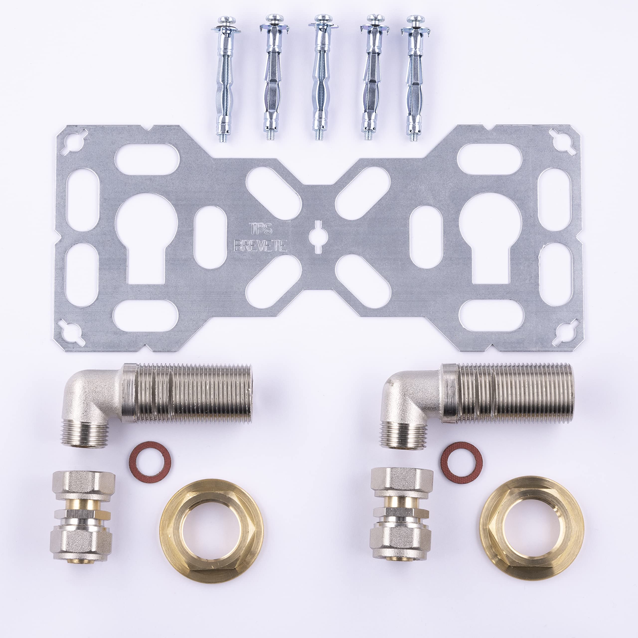 Tocadiscos doble salida de partición multicapa (atornillar) Ø16 para ducha/bañera FIXSYSTEM