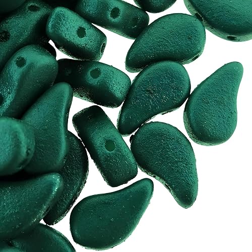 Cuentas dúo de cachemira de vidrio checo de 0.315 in x 0.197 in, 0.35 oz, aproximadamente 40 cuentas - Tutti Frutti Tropical Rainforest