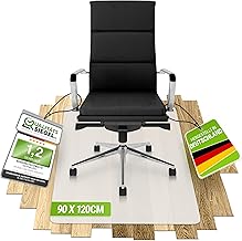 Kernburg Floor Protection Mat for Office Chairs - Transparent Desk Chair Pad for Laminate, Parquet & Tiles - Non-Slip Noise Insulating Ideal for Home Office (90 x 120 cm)