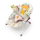 Bright Starts Portable Baby Bouncer Soothing Vibrations Infant Seat with Removable-Toy-Bar, 0-6 Months 6-20 lbs (Playful Pinwheels)