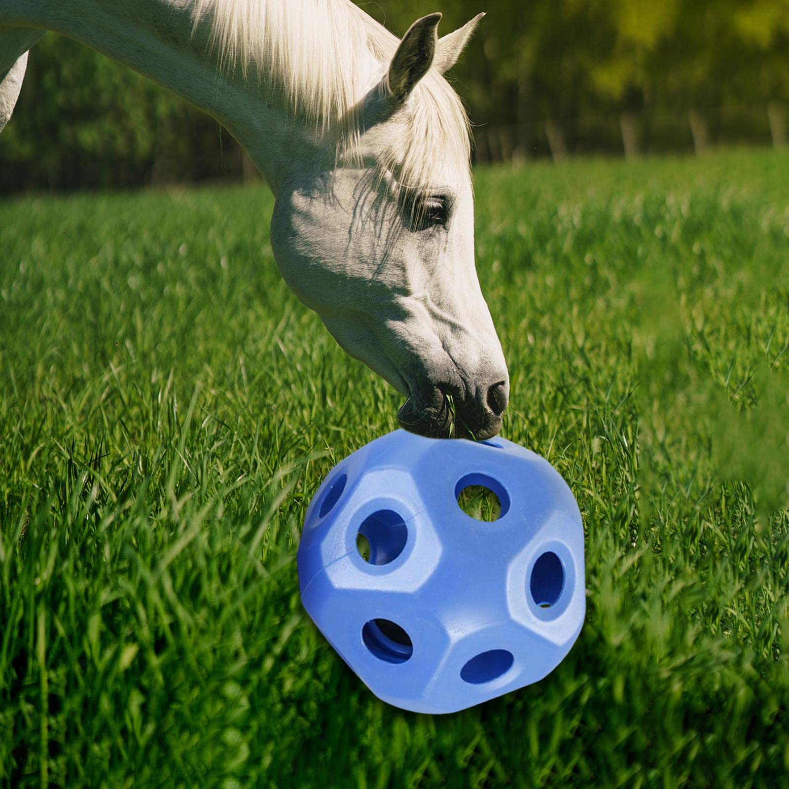 Divertida bola de regalo for caballos, juguetes for caballos, bola de heno de alimentación lenta, juguetes for comedero de caballos, alimentador de heno hueco, bola de juguete for establo de caballos,