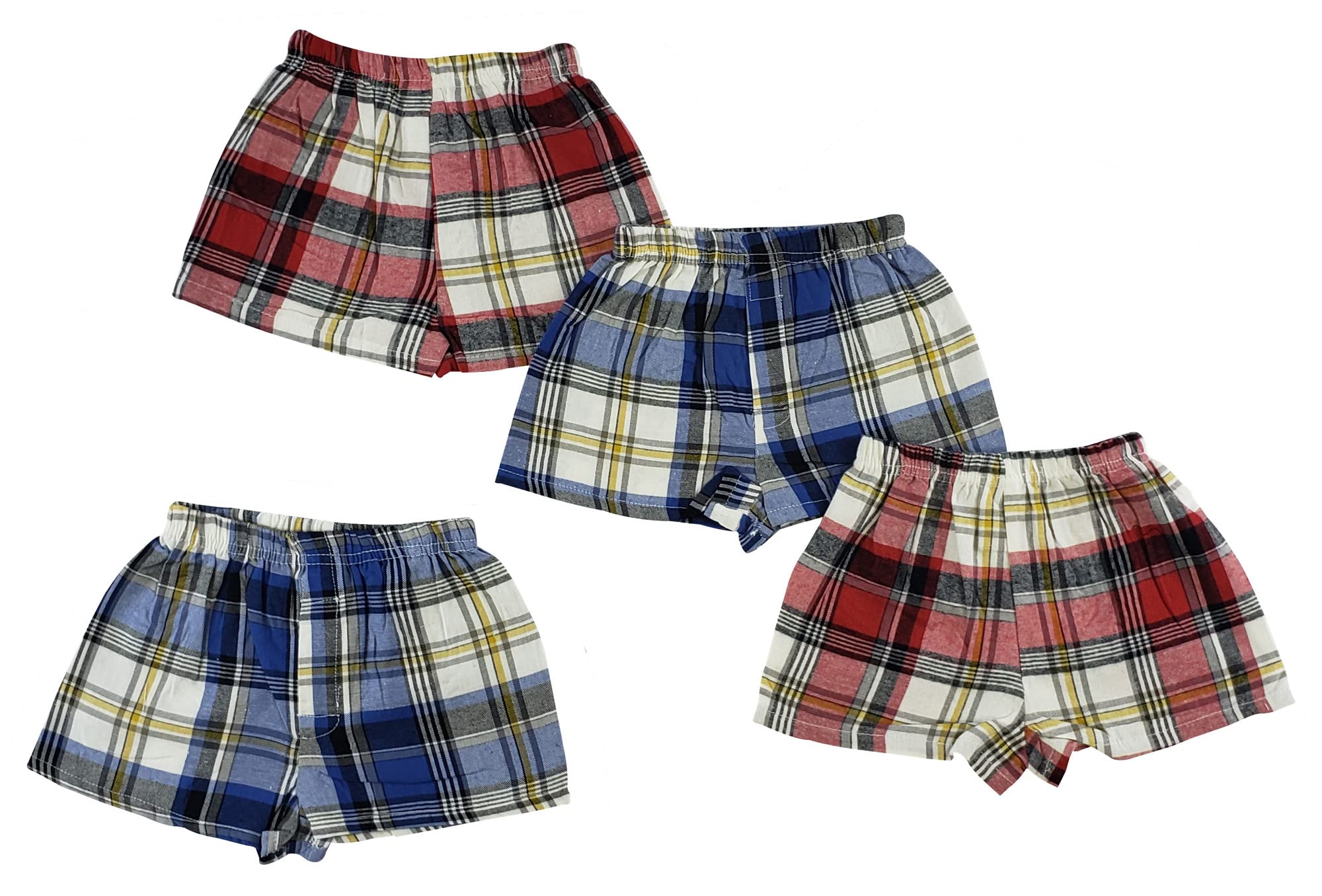 Bambini Layette 4-Piece Vibrant Comfortable Infant Boxer Shorts - Small, 8