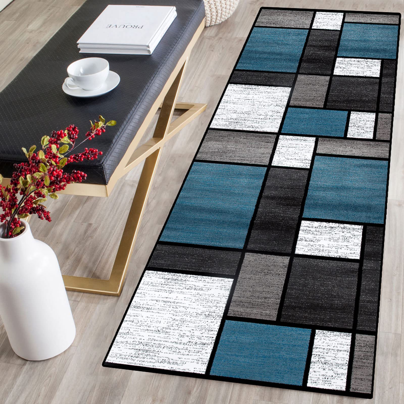 Tapis Cuisine Devant evier,tapis de couloir coloré,Lavable Doux Polyester Tapis D'EntréE Interieur Absorbant，Tapis de Passage ,Tapis de Couloir,Facile à Nettoyer - Différentes Dimensions