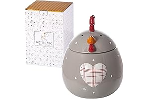 Farmhouse Style Kitchen Decor - SPOTTED DOG GIFT COMPANY Chicken Cookie Jar with Lid