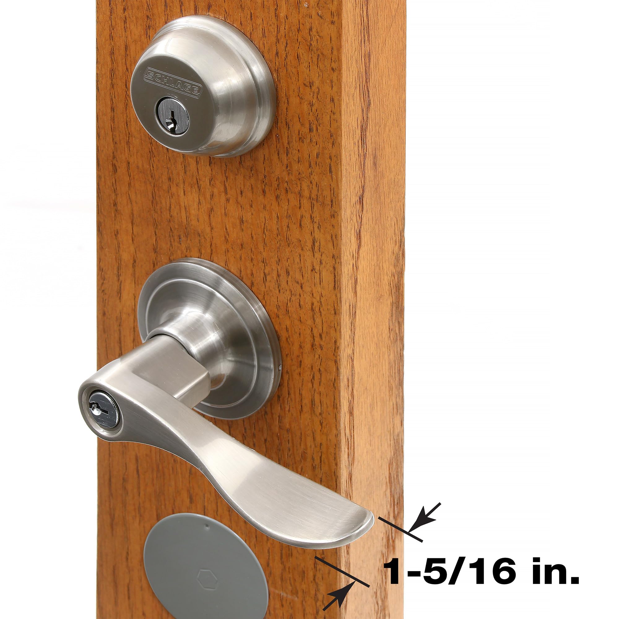Defender Security S 4181 - Dispositivo de bloqueo de mango con llave para bloquear el acceso a la cerradura, extraíble y fácil de usar, se adapta a manijas de palanca (paquete individual)