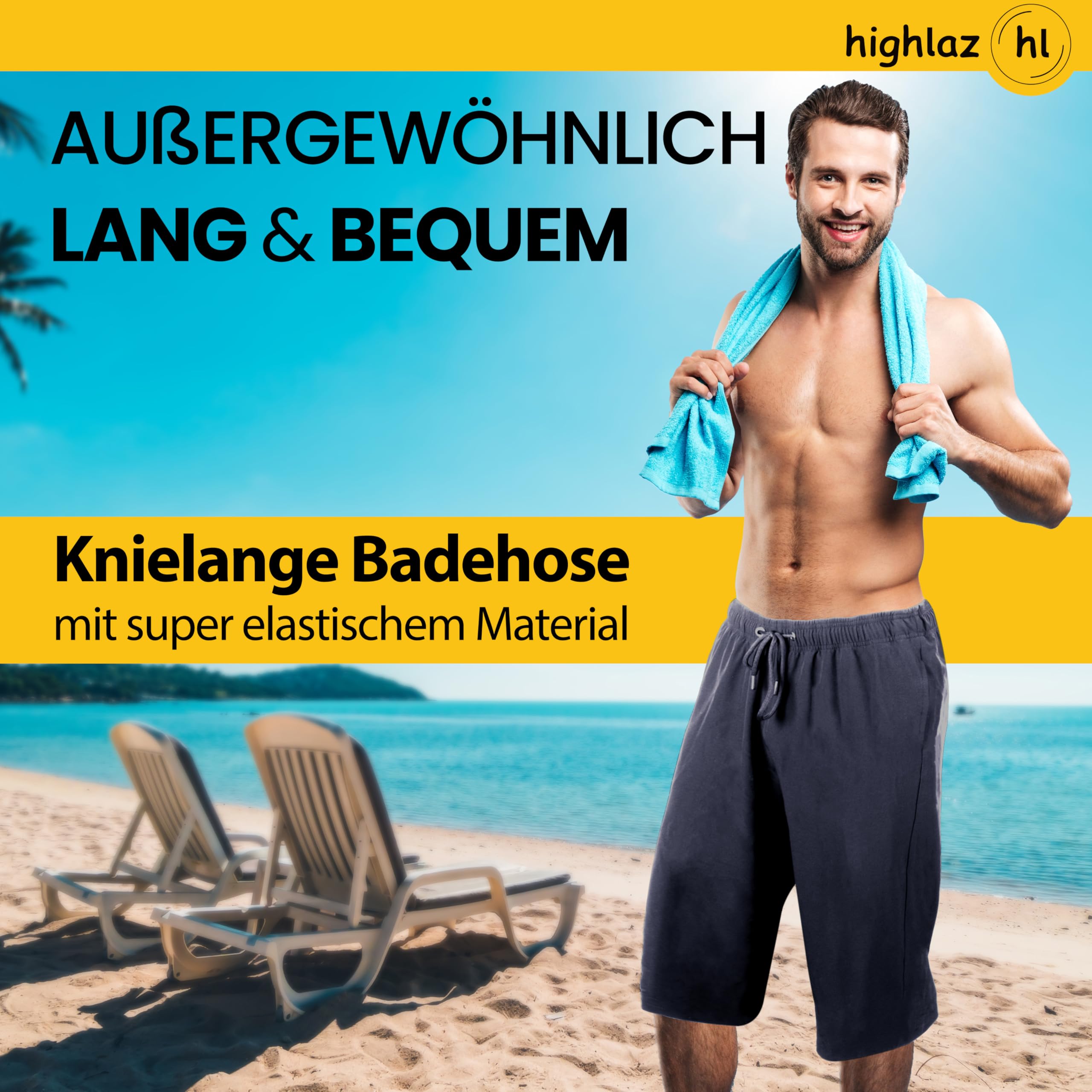 Bañador para hombre hasta la rodilla, cómodo, extralargo, con bolsillos con cremallera, transpirable, secado rápido