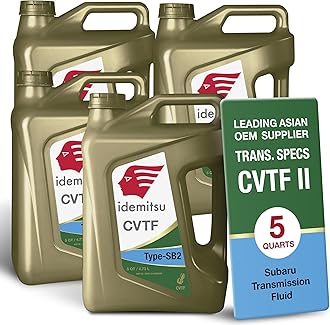Idemitsu CVT Transmission Fluid Type SB2 – 5 Quart, Case of 4 | Designed for Enhanced Performance and Protection for Subaru Transmissions