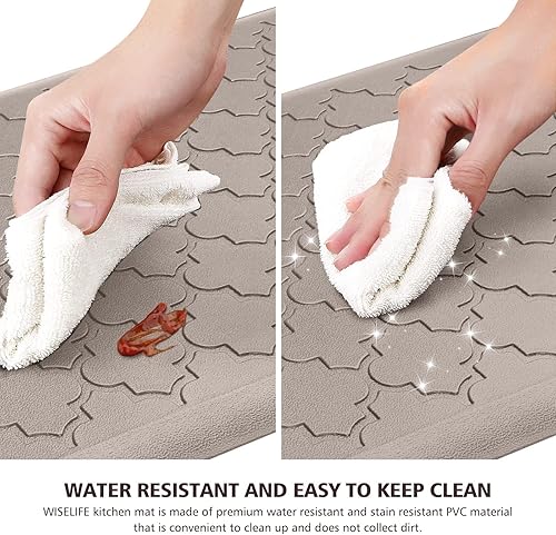 Miniatura 10 de WiseLife Tapete de cocina acolchado antifatiga grueso antideslizante impermeable tapete de espuma resistente para cocina suelo oficina escritorio