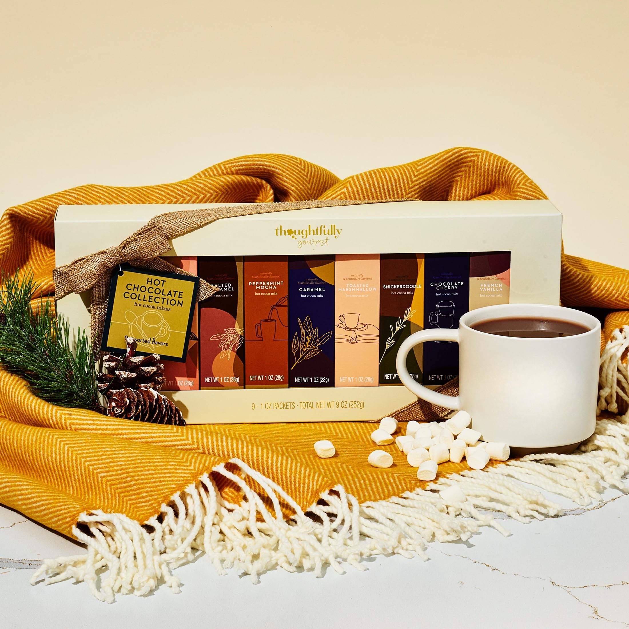Thoughtfully Gourmet, Hot Chocolate Collection Gift Set, Flavors