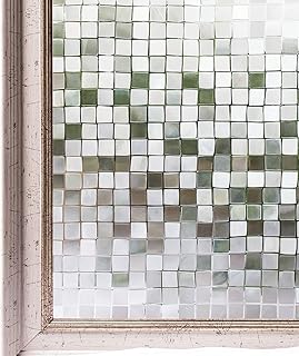 CottonColors 3D窓用フィルム 目隠しシート 何度でも貼り直せる 窓ガラスフィルム 遮熱 紫外線カット のりなし プライバシーガラスフィルム DIY 90x200cm [石道011]