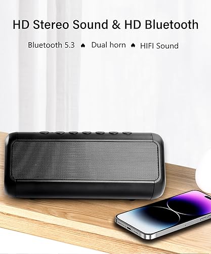 Miniatura 2 de Altavoz solar Bluetooth HD con función de banco de energía de 5000 mAh, tiempo de reproducción inalámbrico de 50 horas, BT5.3, emparejamiento TWS,