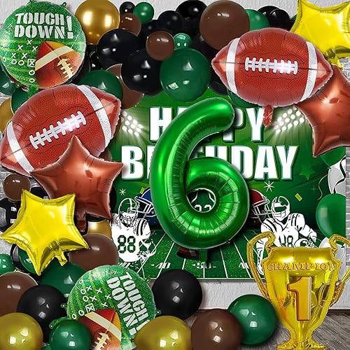 Miniatura 9 de Juego de globos de fútbol americano, decoraciones de fiesta de cumpleaños de fútbol, decoración de fiesta de cumpleaños, decoración de fiesta de