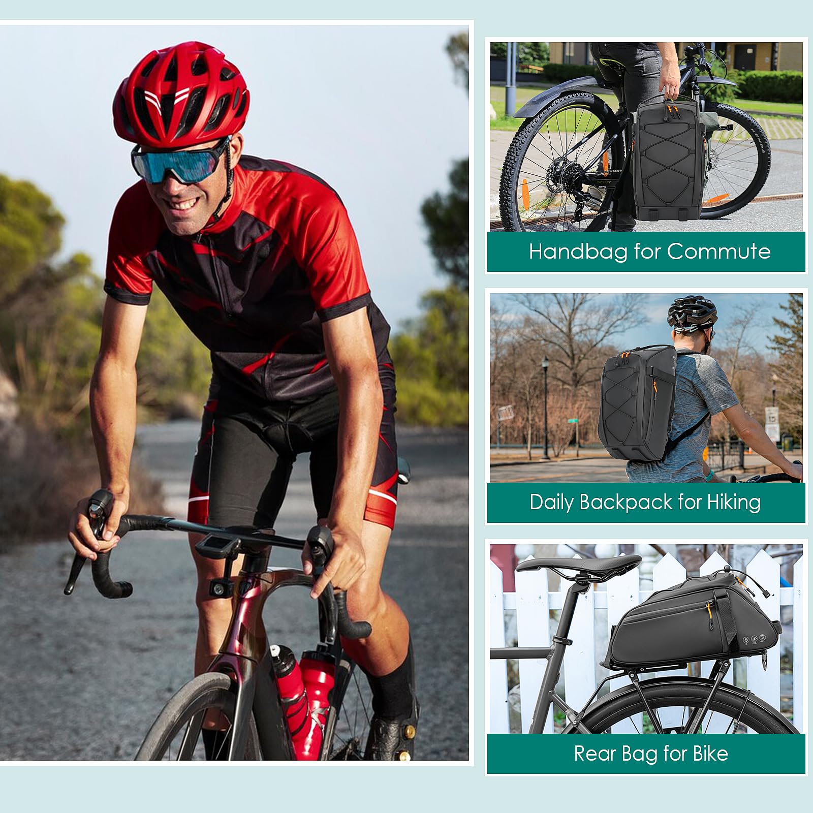QYCHHJ Sacoche de vélo étanche 10 L avec bandoulière pour vélo