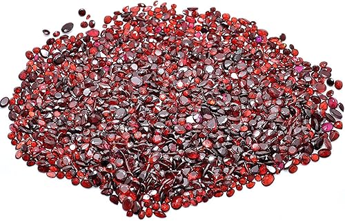 Venta al por mayor de 100 quilates de mezcla de piedras preciosas de granate rojo MartUSA piedras facetadas sueltas mezcla de corte de granate rojo