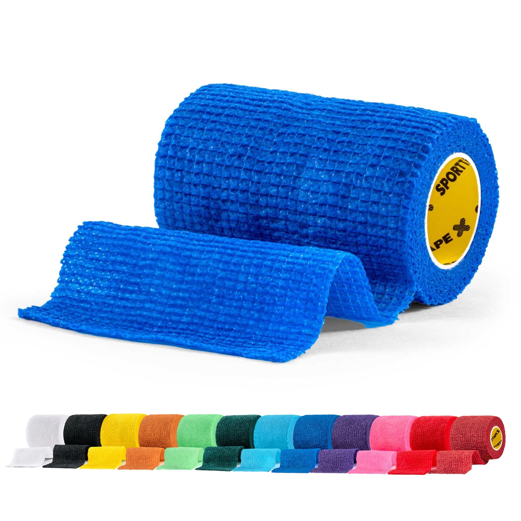 SPORTTAPE 6 Rolls Self-Adhesive Cohesive Bandage, 7.5cm x 4.5m, Beige - Compression & Vet Wrap for Dogs, Horses, Sports Stretch Tape for Football, Ankles, Joints, Fingers, Wrists & Sock Tape — view 44