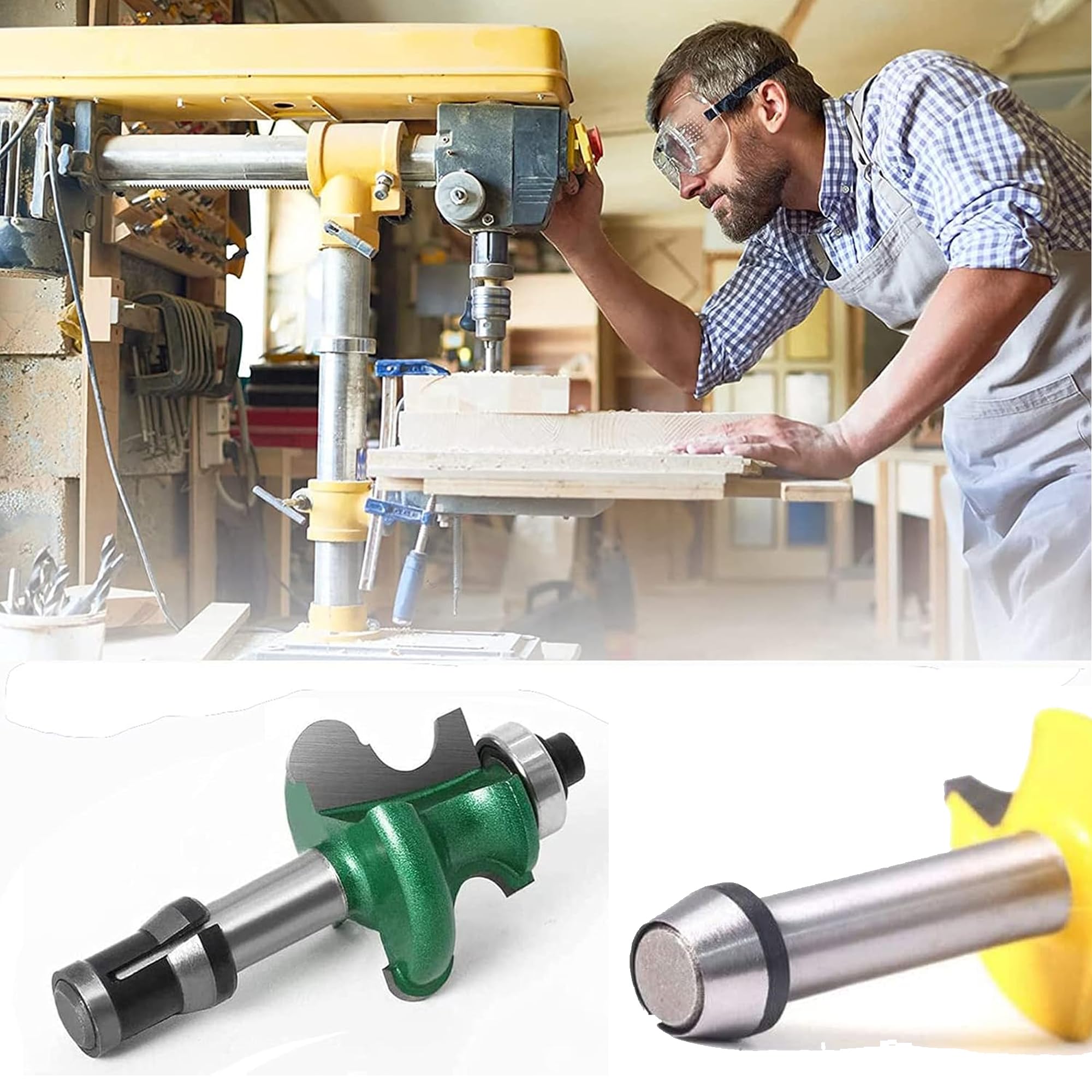 Zestaw 8 tulejek zaciskowych, frezarka górnowrzecionowa, akcesoria do Einhell Katsu Bosch Dewalt, 6 adapterów zaciskowych (6 mm, 6,35 mm, 8 mm) + 2 nakrętki do maszyny do grawerowania, precyzyjne