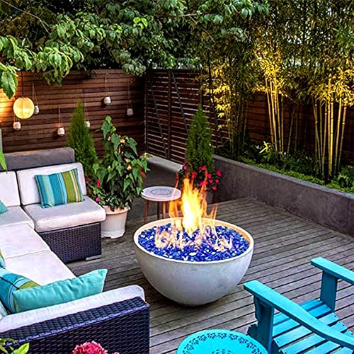 Miniatura 83 de Mr. Fireglass Vidrio de fuego de 10 libras, rocas de vidrio templado reflectante de 1/2 pulgada de alto brillo para chimenea, mesa de hoguera y Oro