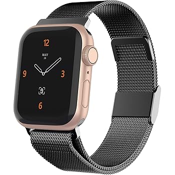 Amazon Waspo コンパチブル Apple Watch バンド 交換ベルト ミラネーゼループ メタル ステンレス製 Iwatch 通用ベルト Apple Watch Series Se 6 5 4 3 2 1に対応 42mm 44mm ブラック スマートウォッチアクセサリ 通販