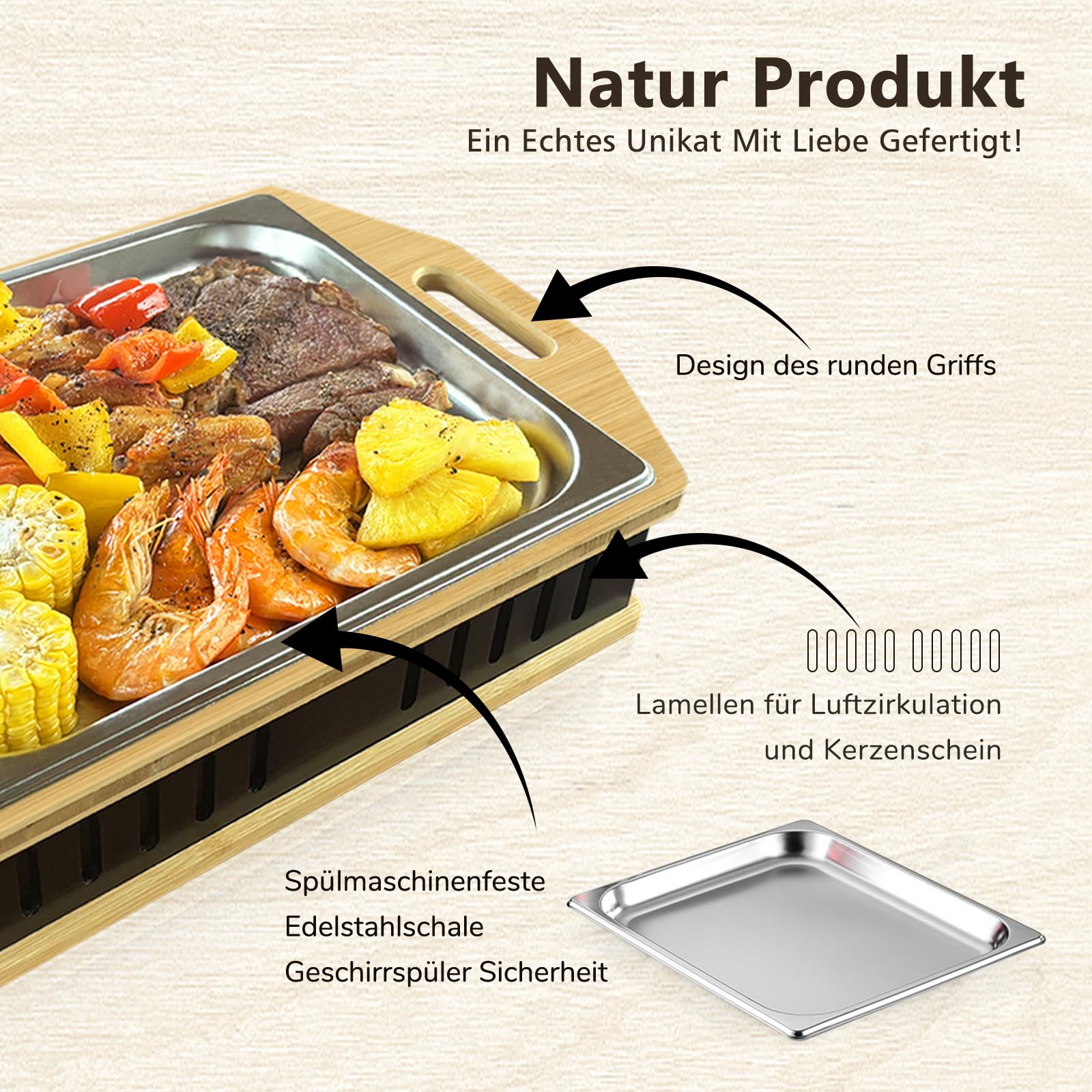 BBQ Warmhalteplatte Teelicht,Warmhalteplatte Grillgut Teelicht,Grill Warmhalteplatte,Fleischwarmhalter FüR Grillen,BBQ Warmhalteplatte Personalisiert