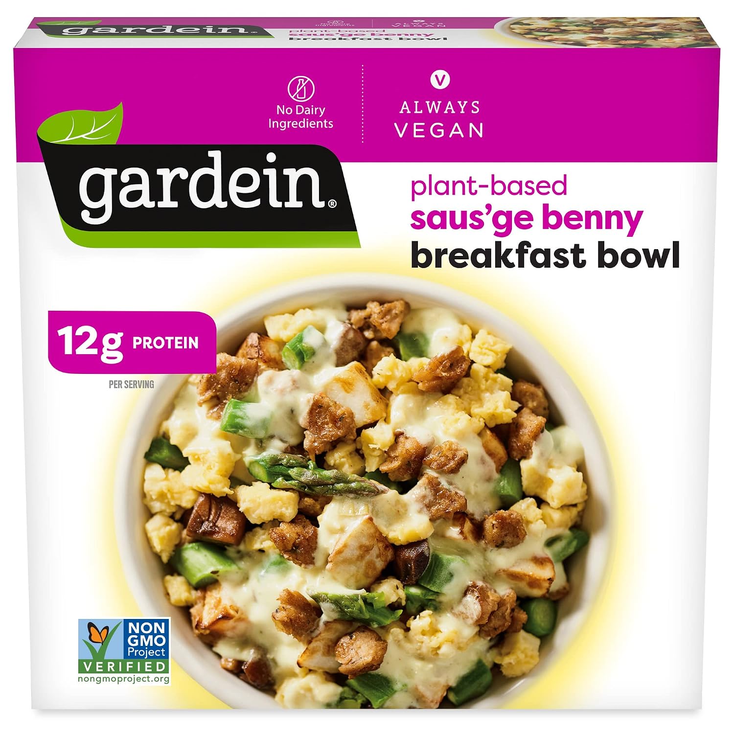 Gardein Plant-Based Saus'age Benny Breakfast Bowl, Vegan, Frozen, 8.5 oz.