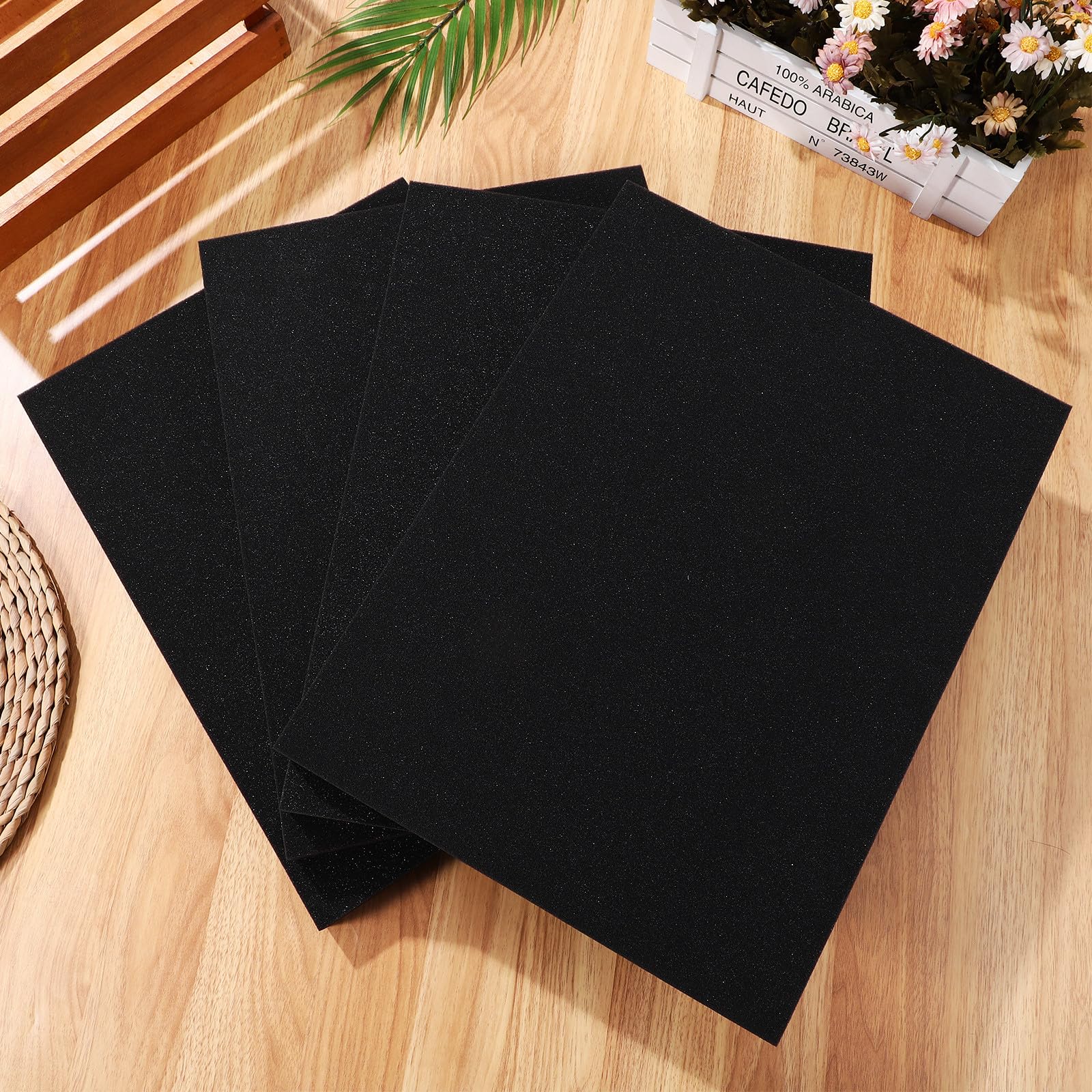 NUOBESTY 4 pièces Lot de Plaques de Mousse Inserts de Protection Denses et Épais pour Coffrets à Outils Coupe Facile pour et Artisanat