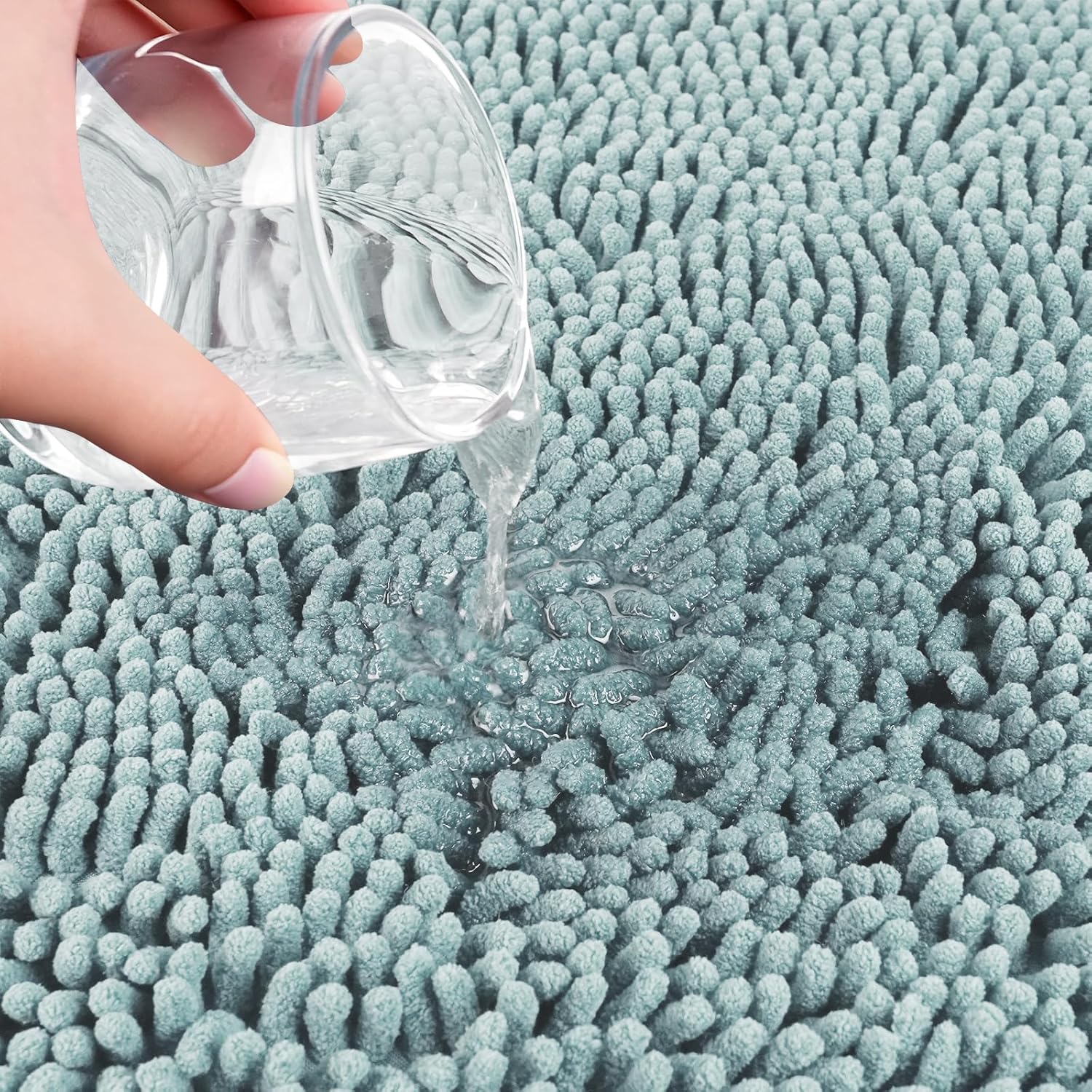 Bathroom Rugs Sets 3 Piece with Adjustable Toilet Seat Cover 19.5"x 18.5" Machine Washable Bath Rug Set with TPR Non Slip Rubber Backing Solid Bath Mat Set for Luxury Bathroom Decoration