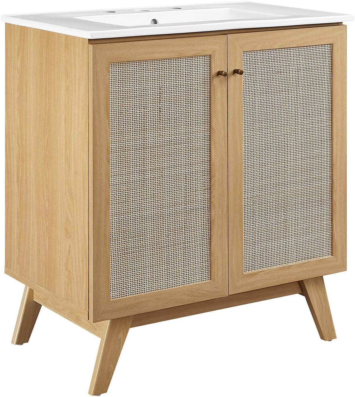 Modway Soma Bathroom Vanity, 30 Inch Single, Oak White