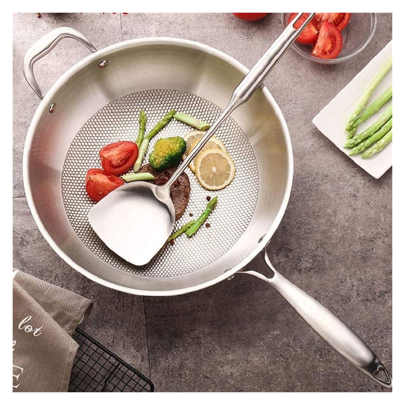 アルミ製ノンスティックフライパン 蓋付き 家庭用多目的調理鍋用蓋付きノンスティックフライパン、ノンスティック