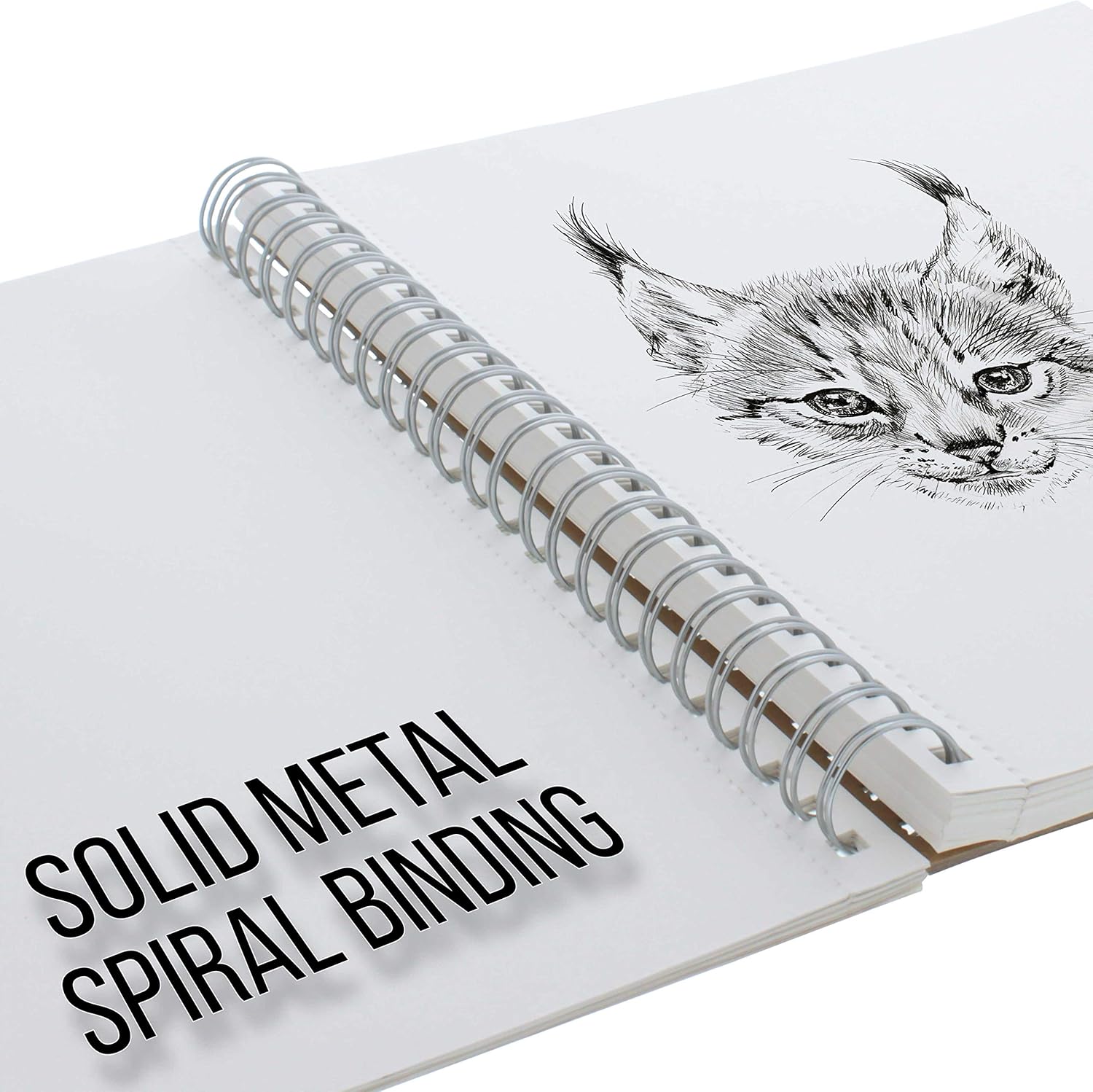 U.S. Art Supply 5.5" x 8.5" Sketch Book Pad, Pack of 3, 100 Sheets Each, 60lb (100gsm) - Spiral Bound Artist Sketching Drawing Paper Pad, Acid-Free - Graphite Colored Pencils, Charcoal - Adult Student : Arts, Crafts & Sewing