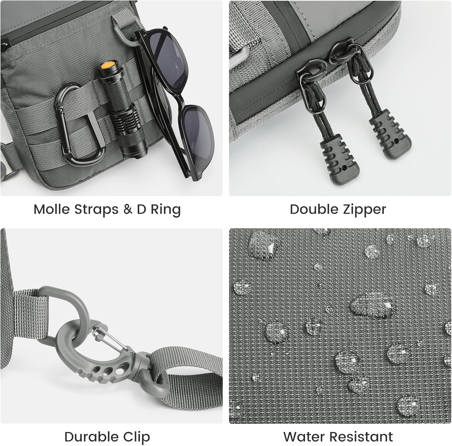 G4Free Small Crossbody Sling Bag, Mini Tactical Chest Bag Waterproof EDC Shoulder Bag for Men Women - Image 6