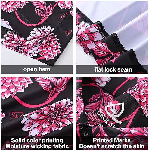 Miniatura 6 de DEOLAX Mens Golf Shirt Fashion Print Floral Polo Shirts Short Sleeve Soft Classic Casual Dry Fit Golf Shirt for Men