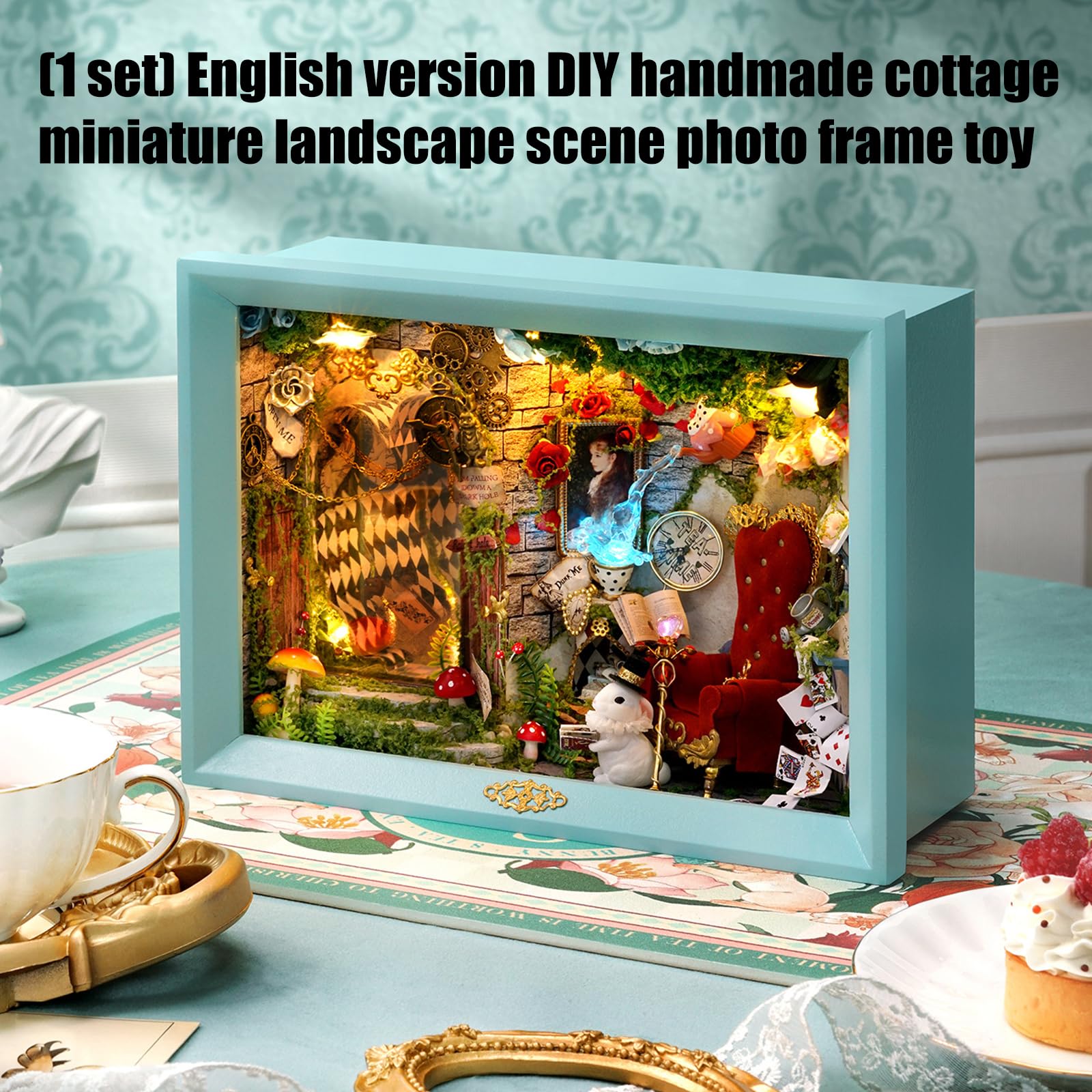 Creativa cabaña de madera marco de paisaje juguetes para niños y adultos decoración del hogar juguetes artesanales para reuniones familiares Actividad educativa de manualidades