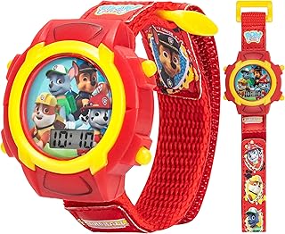 Nickelodeon Paw Patrol Kids Digital Watch with LCD Display, Velcro Strap, Chase, Marshall, Rubble & Rocky, Perfect for Young Fans Learning to Tell Time, Ideal Gift for Kids Ages 3+