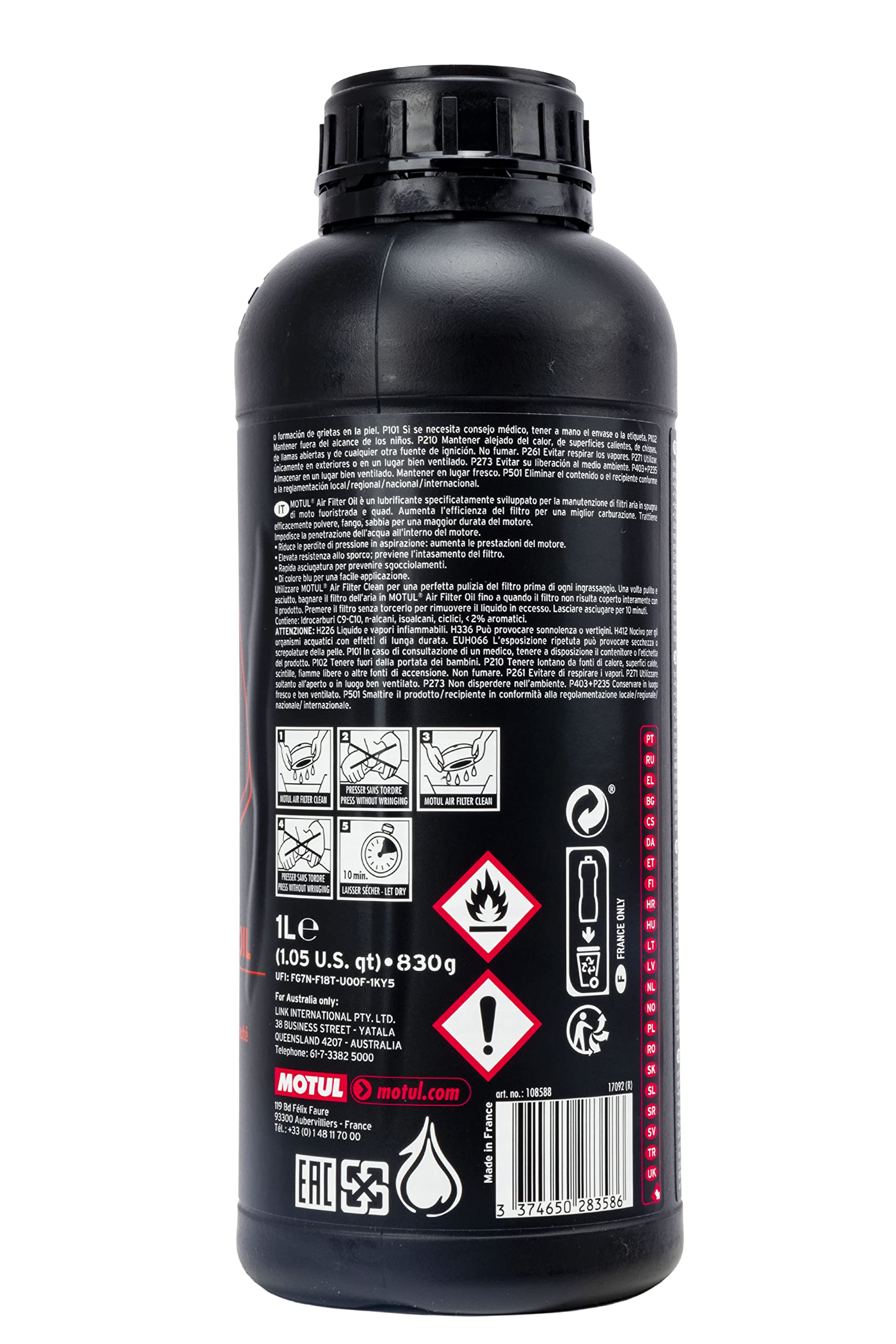 Amazon.co.jp: MOTUL(モチュール) A3 AIR FILTER OIL (A3エア