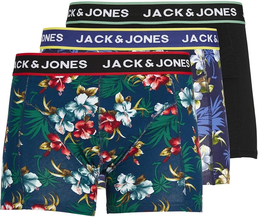 Jack and Jones JACFLOWER TRUNKS 3 PACK.NOOS Boxer Erkek