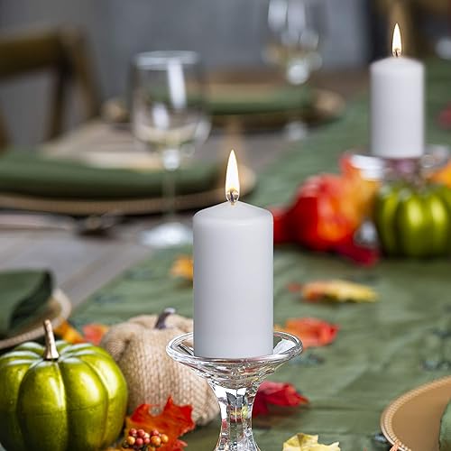 Miniatura 7 de BOLSIUS 4 velas de pilar naranja, 3 x 6 pulgadas, envueltas individualmente, calidad europea premium, 65 horas de combustión, llama suave sin goteo