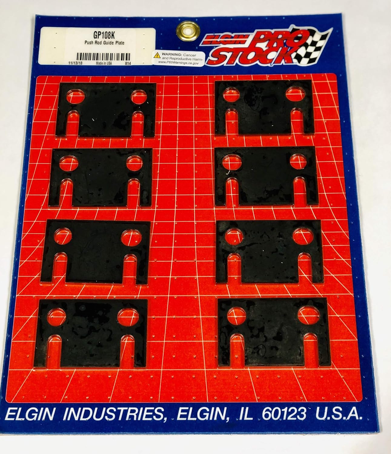 Guide Plate Set of 8 compatible with Ford sb 351W 302 289 fits 5/16" Pushrods