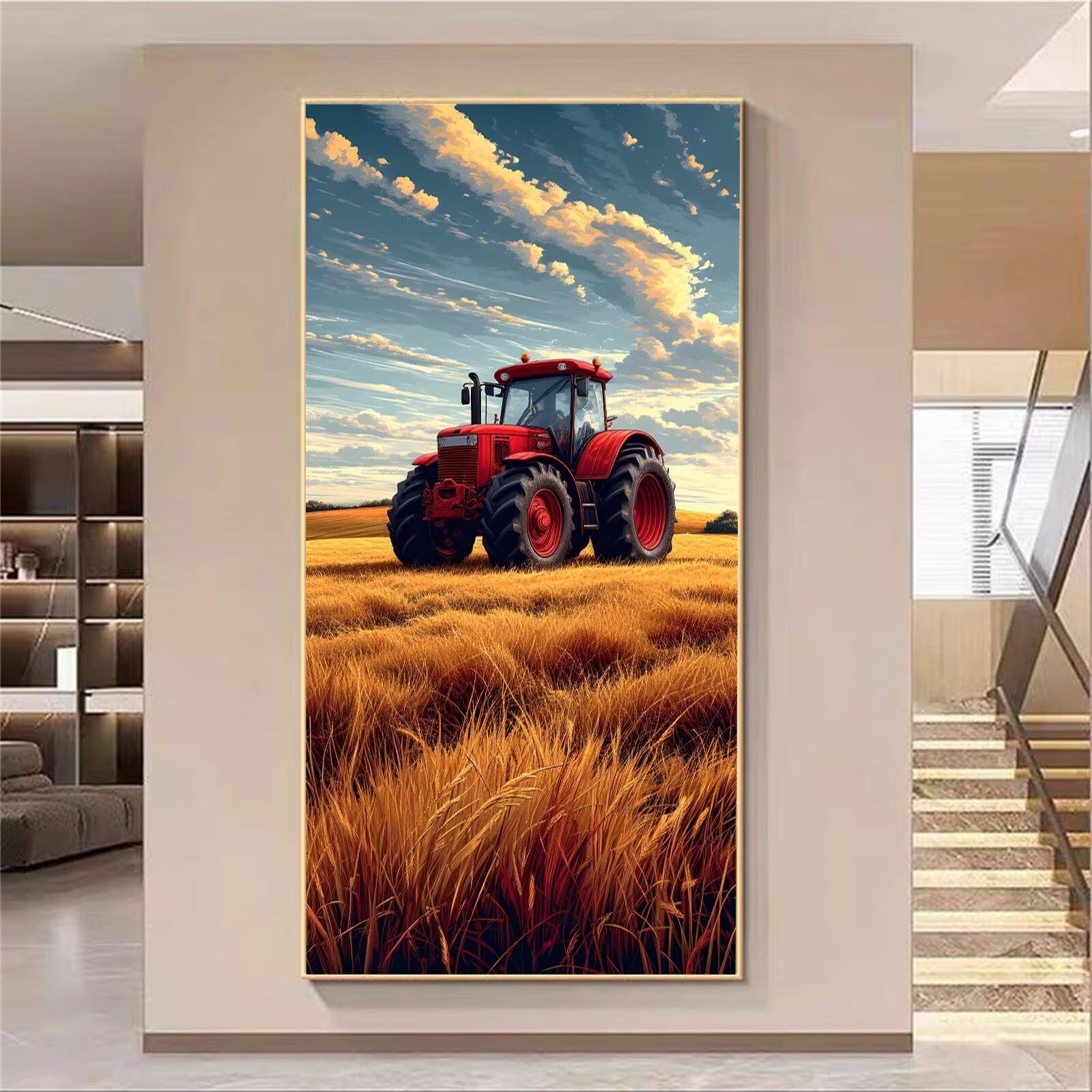 Diamentowe malowanie, traktor, zestawy artystyczne, dla dorosłych, 5D, sztuka diamentowa, zestaw do malowania diamentami, DIY, stras, haft krzyżykowy, kryształowe zestawy artystyczne dla dzieci, do