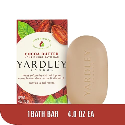 Miniatura 2 de Yardley London Barra de jabón nutritiva para baño, manteca de cacao, ayuda a suavizar la piel seca con manteca de cacao pura, manteca de karité y
