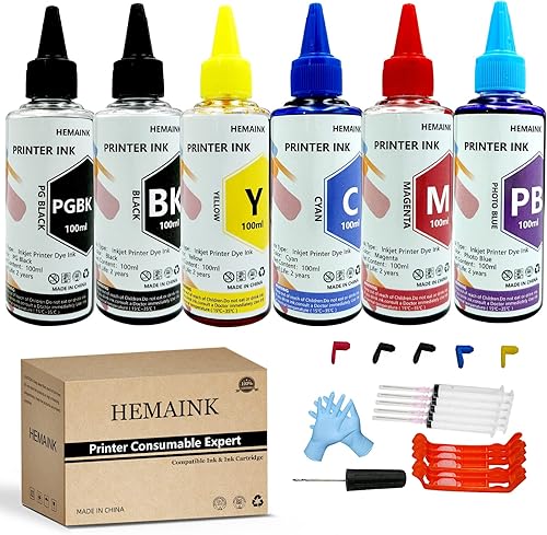 6 botellas de tinta y herramientas de recarga de tinta compatibles con impresora Canon PGI-280 CLI-281 PGI-280XXL CLI-281XXL para PIXMA TS9120