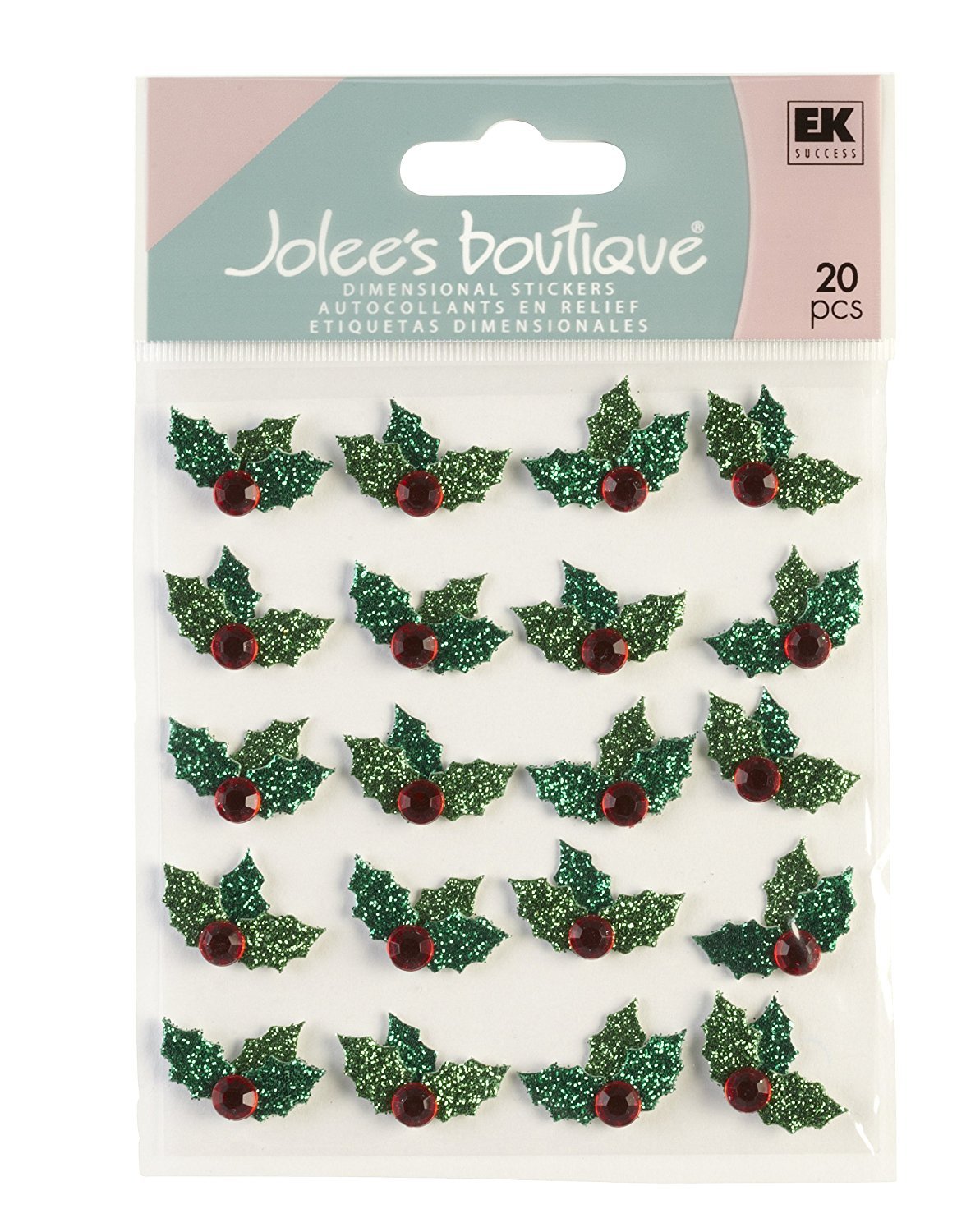 Jolee's Boutique Christmas Holly Dimensional Stickers - Image 2