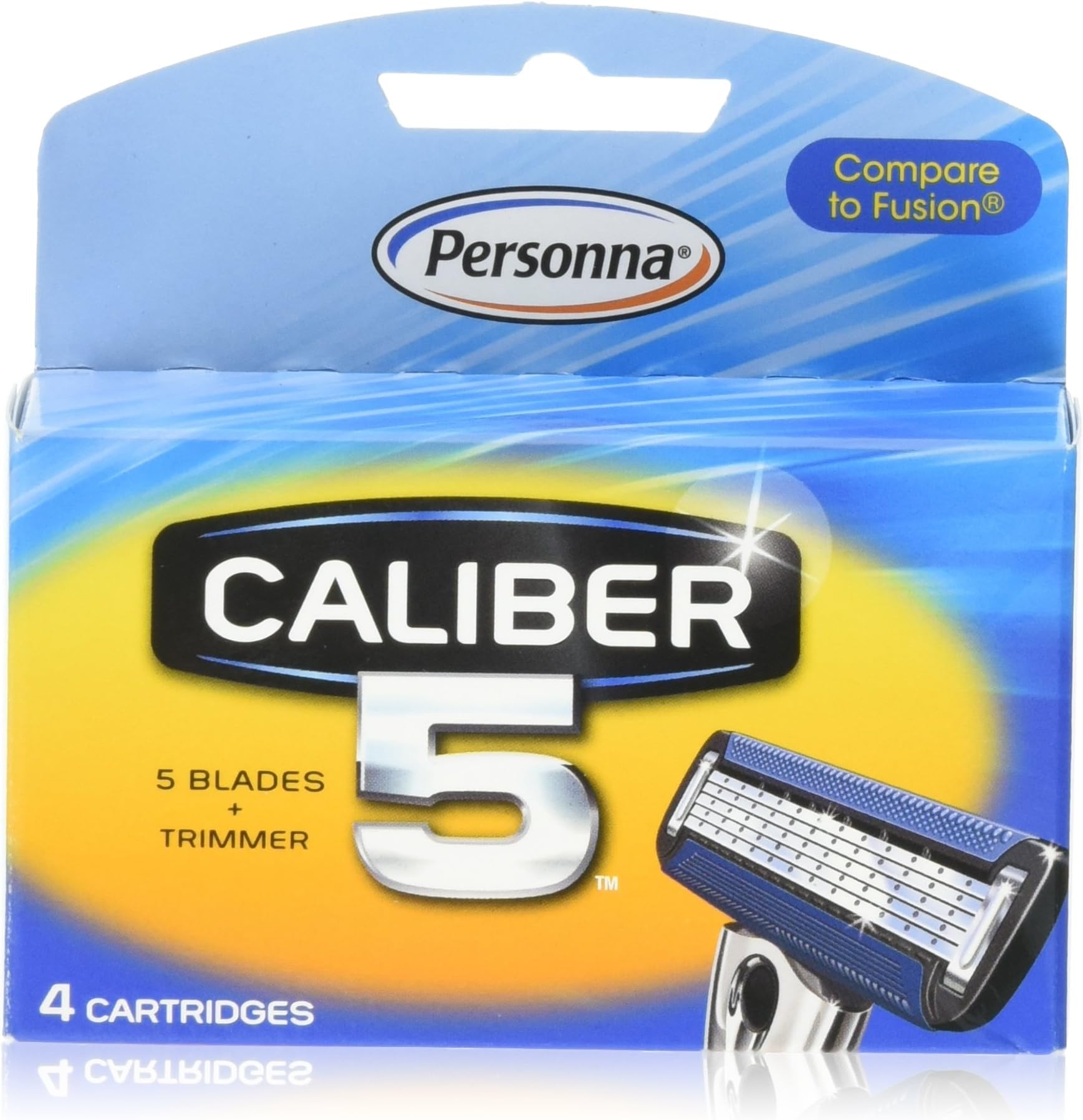 Caliber5 Replacement Blade Men's 5-Blade Refill, 4 Count