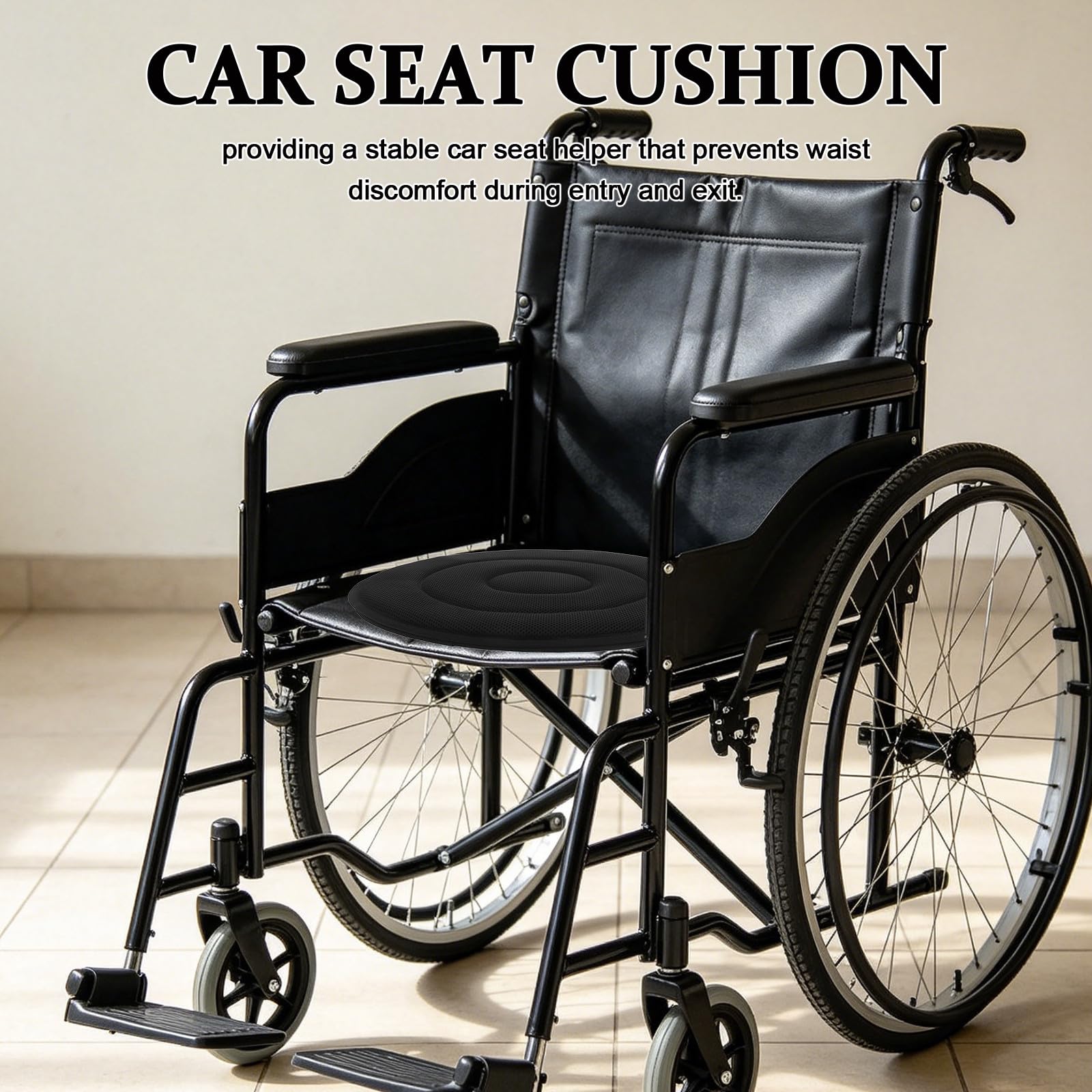 Cojín Giratorio para Asiento de Coche con Rotación Antideslizante para Mayores y Pacientes Almohadilla de Apoyo para Facilitar Giro y Entrada Vehículos Ayuda la Movilidad