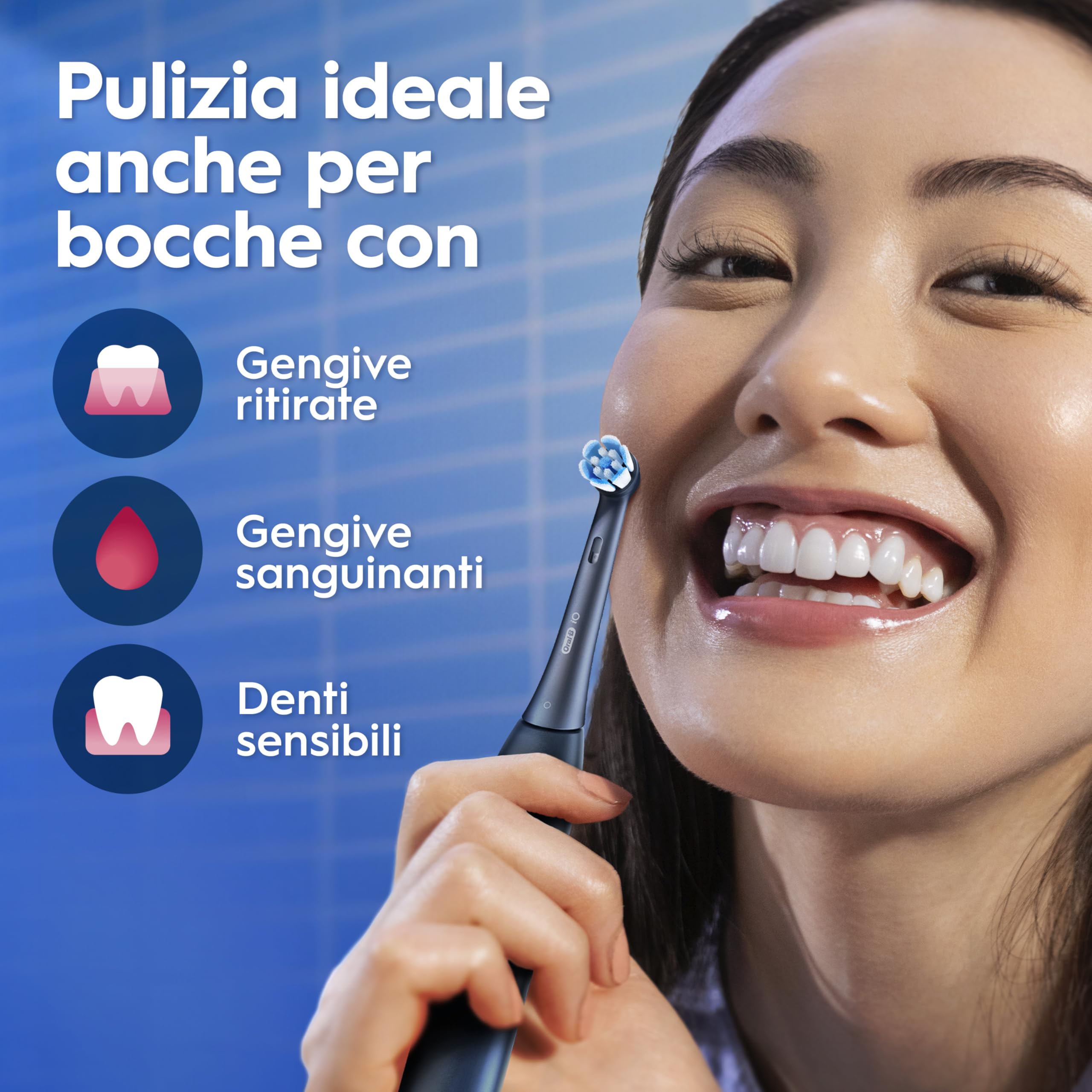 Oral-B Spazzolino Elettrico Ricaricabile iO 3N Nero, 1 Testina Di Ricambio, 1 Spazzolino Elettrico Oral B + 1 Dentifricio Gengive & Smalto Pro-Repair Classico 75ml