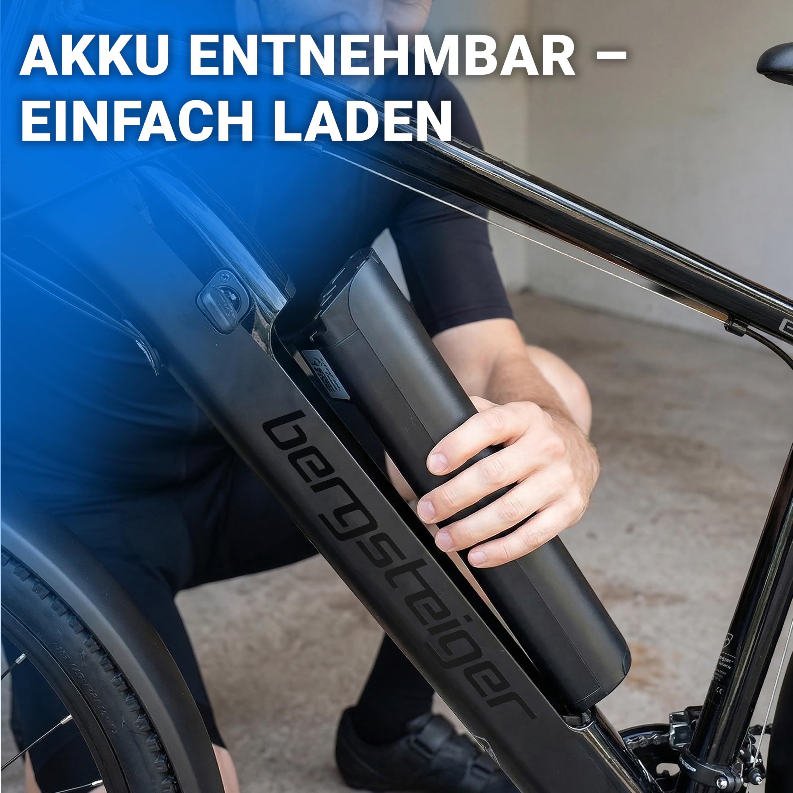 Bergsteiger Cannock E-Bike Mountainbike aus Aluminium mit Farbdisplay | Leistungsstarker 250 Watt Motor, Hydraulikbremsen und 24 Gänge bieten Fahrspass von 26 bis 29 Zoll fuer Herren und Damen.