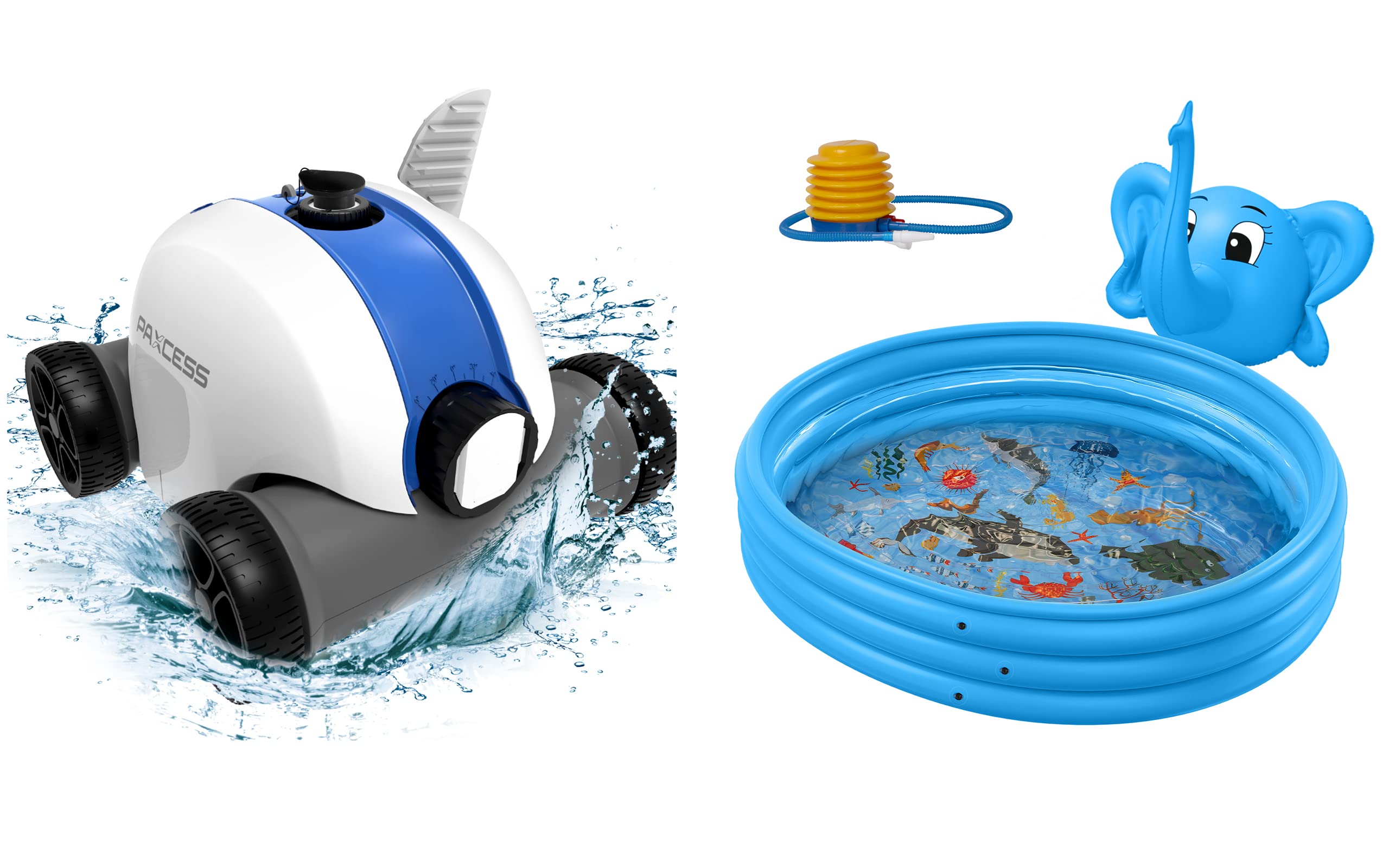 Buy Paxcess Cordless Robotic Pool Cleaner, Automatic Pool Robot Vacuum
