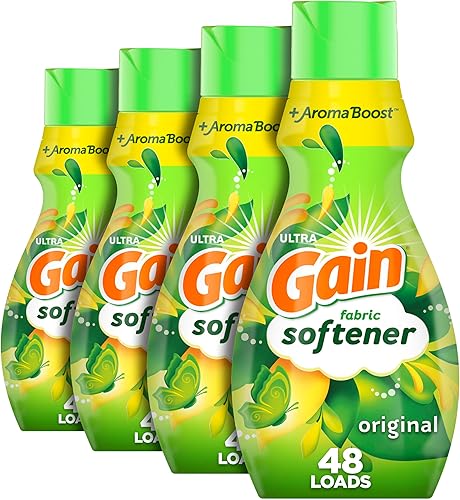 Gain Suavizante de tela, original, 35 fl oz (paquete de 4)