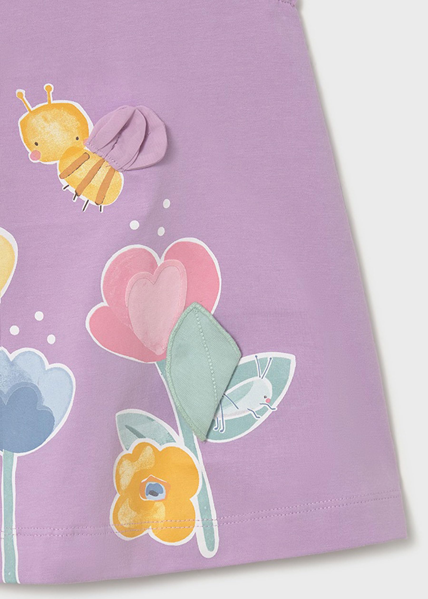 Mayoral Vestito con Grafica per Bimba Lilac