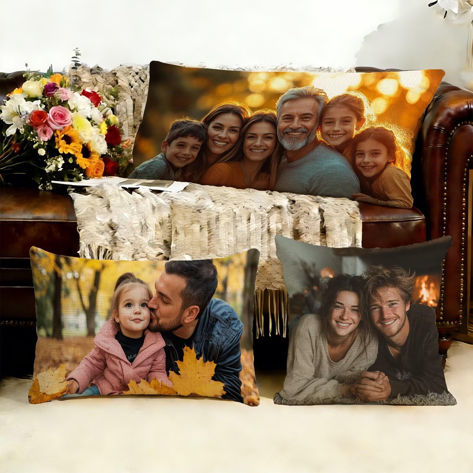 Cojin Personalizado Foto a Doble Cara 60x180cm - Cojines Exterior,Funda de Almohada Impermeable - Regalo Original para San Valentín y Aniversario Parejas para Cama Sofa Terraza Salon Jardin J1-307